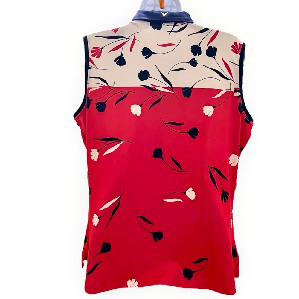Womens Callaway Opti-Dry Sleeveless Polo Pullover Top-Very Nice Condition - Picture 3 of 6